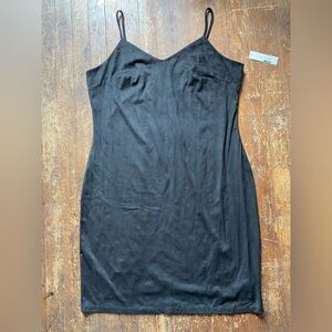 NoBo Black Suedelike Spaghetti Strap Dress Size XXXL NWT